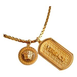 Versace Gold Medusa Pendant Necklace
